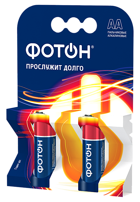 Батарейки ФОТОН АА LR6 ОP2, 2 шт/уп. /120/10/