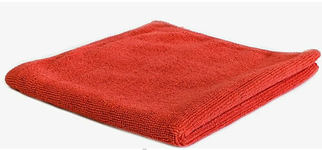 Салфетка микрофибра универсальная 220 гр/м2, 30х30 см, красная /400/