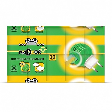 Пластины от комаров без запаха, Nadzor по 10шт,  /250/