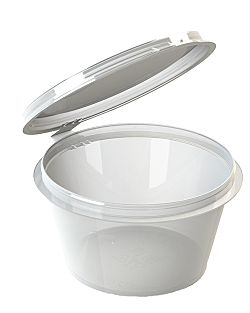 Контейнер для соусов 30мл с крышкой прозрачный УП-Кр  (80 шт/уп) Каштан /2000/