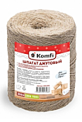 Шпагат джутовый, 2мм*200м, 1200 текс, бурый, Komfi /40/