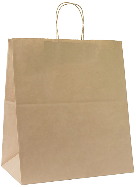 Пакет бумажный с кручеными ручками, крафт, из первичного сырья, 320 х 200 х 370 мм, AVIORA /200/