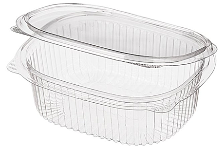 Контейнеры из пластика неразъемной крышкой овальные