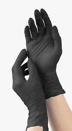 Перчатки нитриловые, неоподрен., L черные., (100 шт/упак)  /20/