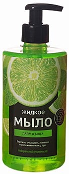 Жидкое мыло, антибактериальное, RAIN, лайм-мята, дозатор, 500мл /20/