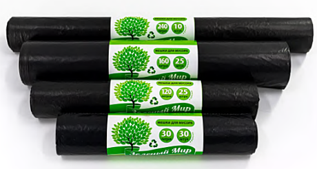 Мешок мусор. 160л. 35 мкр/25 шт 75х105  рулон 