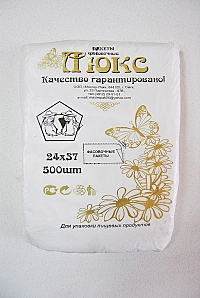 Пакет фас. брикет 24х37 ПНД Люкс (500шт) х 15 уп 12 мкм МП /15/