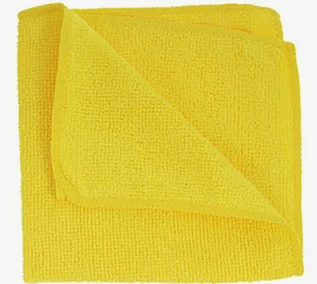 Салфетка микрофибра универсальная 220 гр/м2, 29х29 см, желтая, Китай /1000/