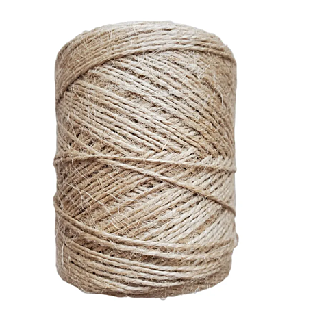 Шпагат джутовый, 900 м., 3-х нитевый 1кг, рулон, бурый, Россия