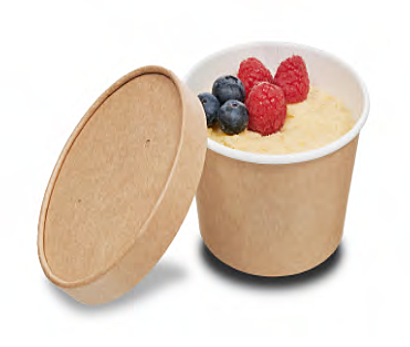 Контейнер 500 мл., круглый крафт картон OSQ Round Bowl, без крышки (30шт/уп) /30/450/