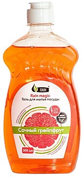 Гель для мытья посуды сочный грейпфрут RAIN, флип-топ, 500мл /15/
