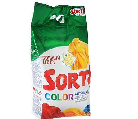 Стиральный порошок Сорти Автомат Колор, 6 кг./1/
